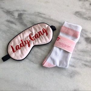 NWOT LADY GANG Eye Mask and Girl Power Socks